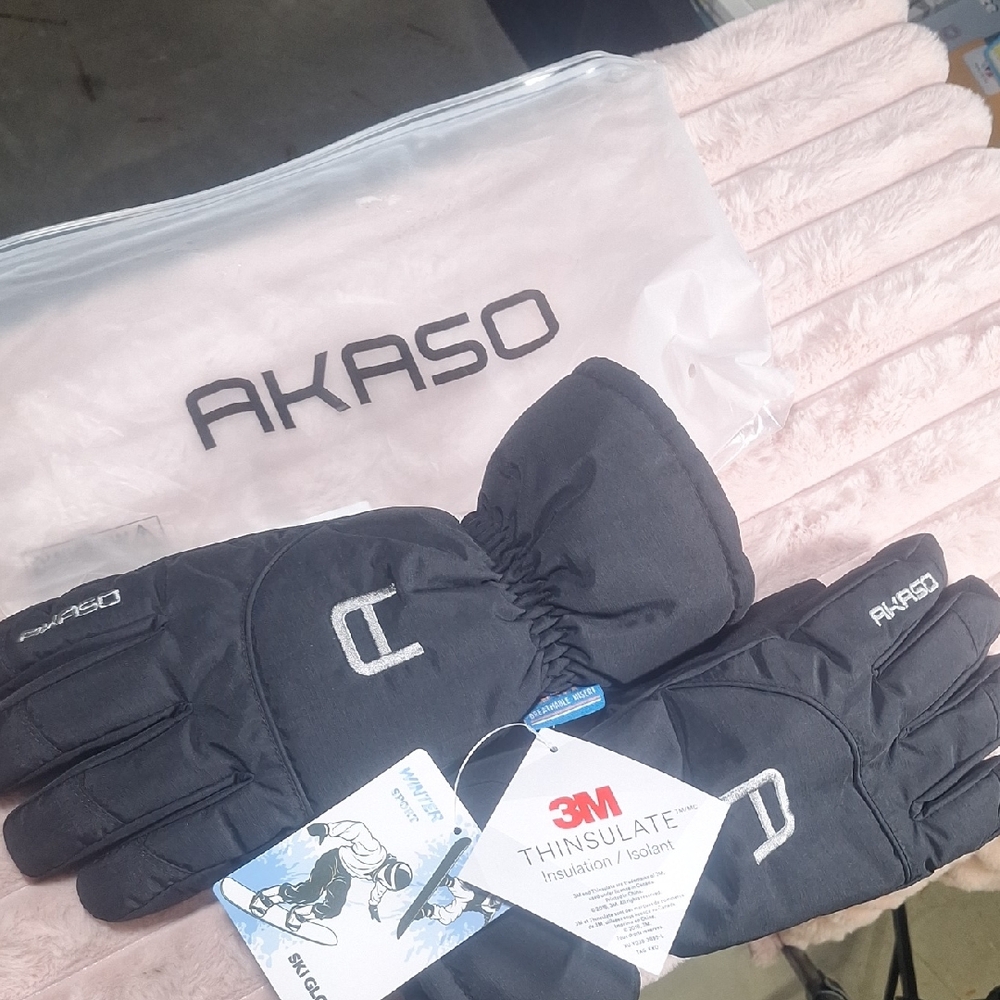 Men's Black Thinsulate Winter Gloves